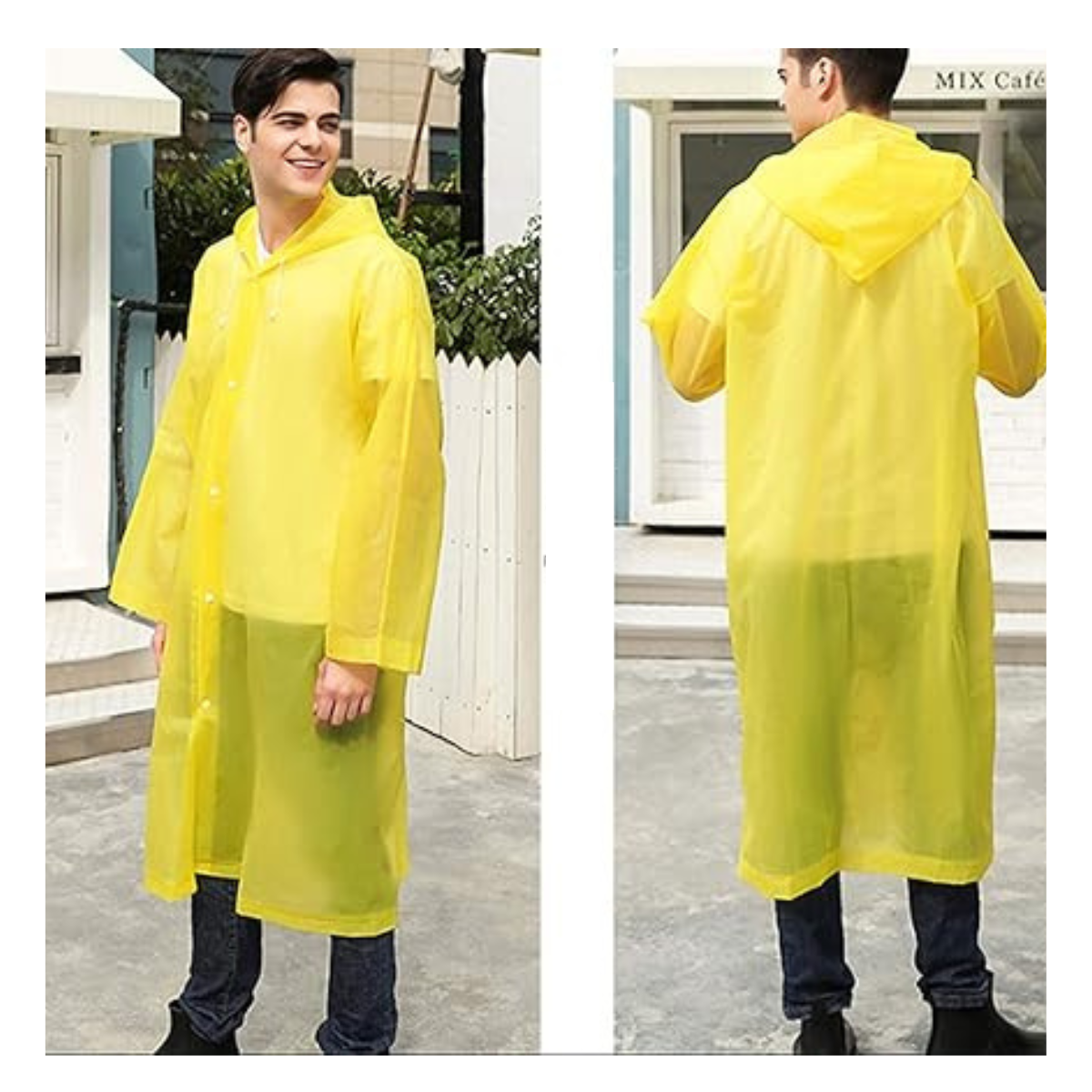 No te mojes más!! Poncho impermeable para Lluvia Amarillo 2x1