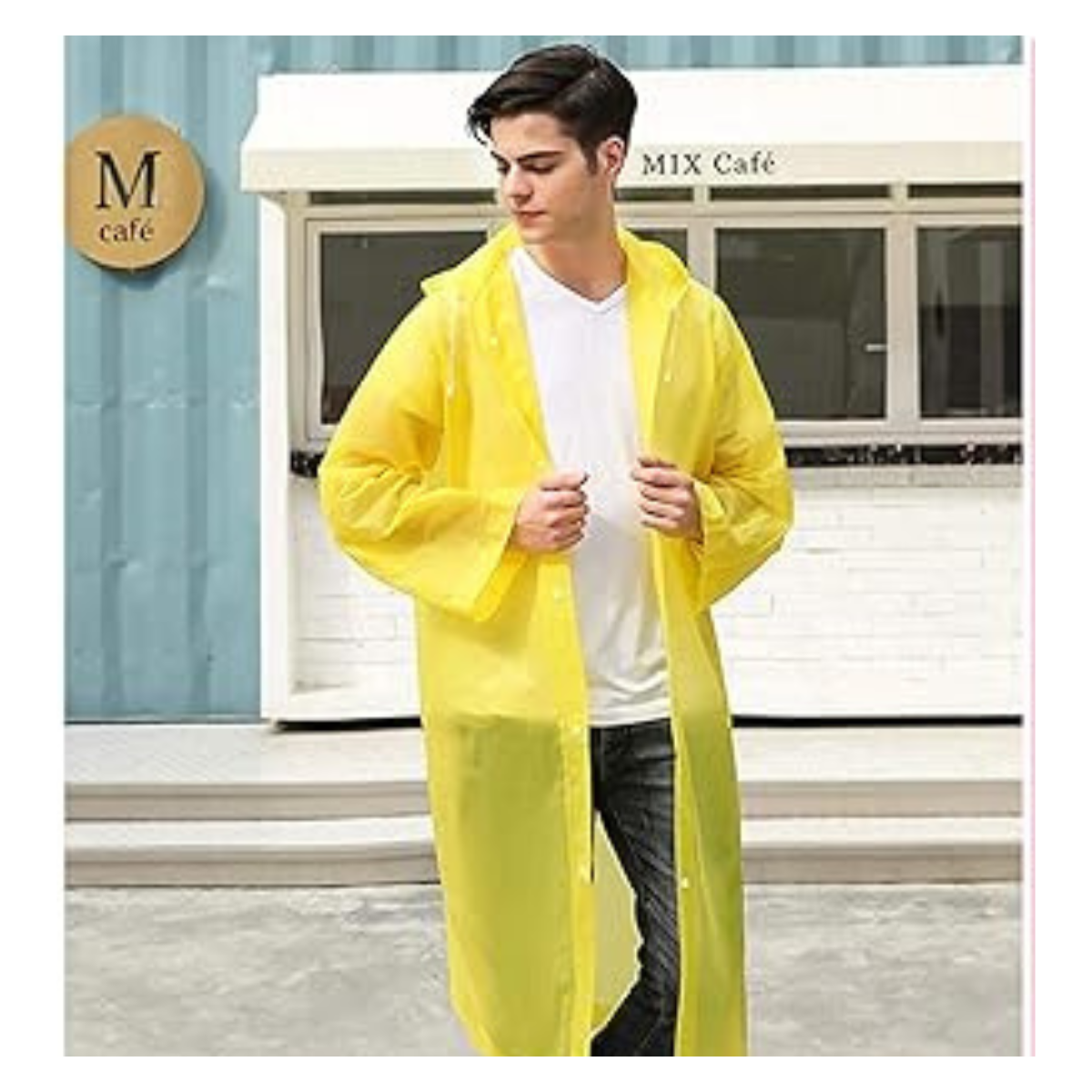 No te mojes más!! Poncho impermeable para Lluvia Amarillo 2x1