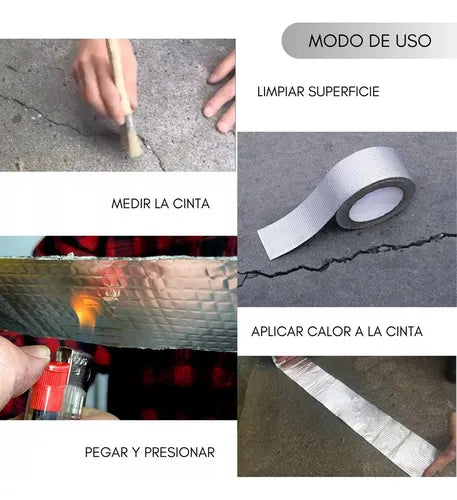 Adelantate a las lluvias, Cinta tapagoteras impermeable, 20cm X 5m